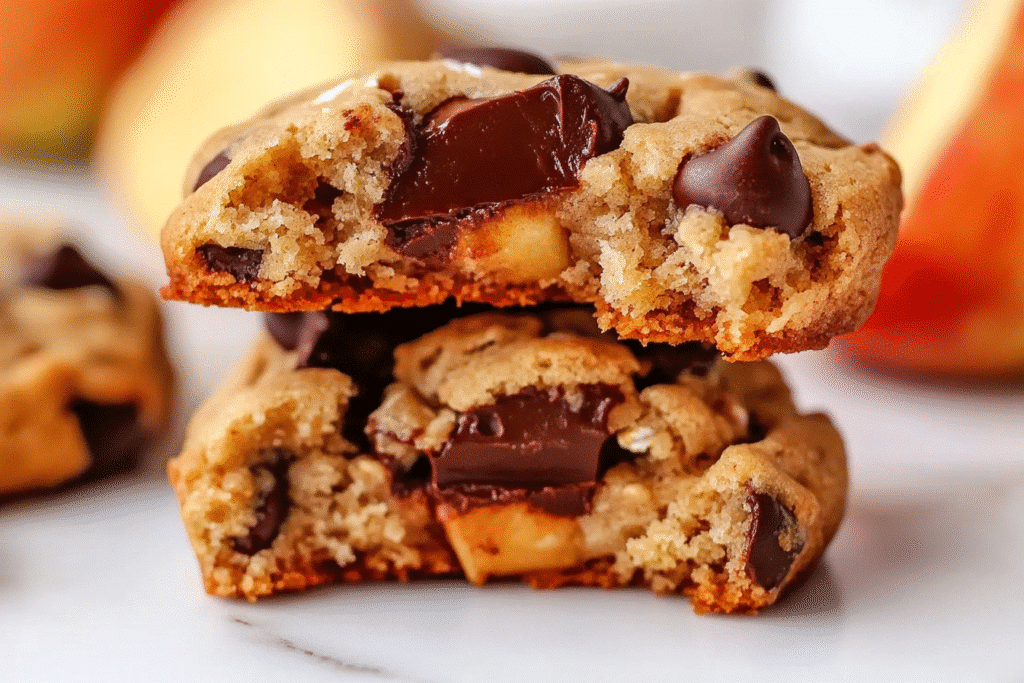 Apple chocolate chip cookies recipe featured image