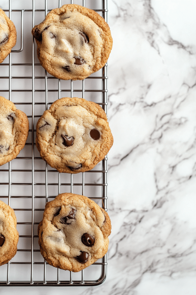 Apple chocolate chip cookies cooling on wire rack