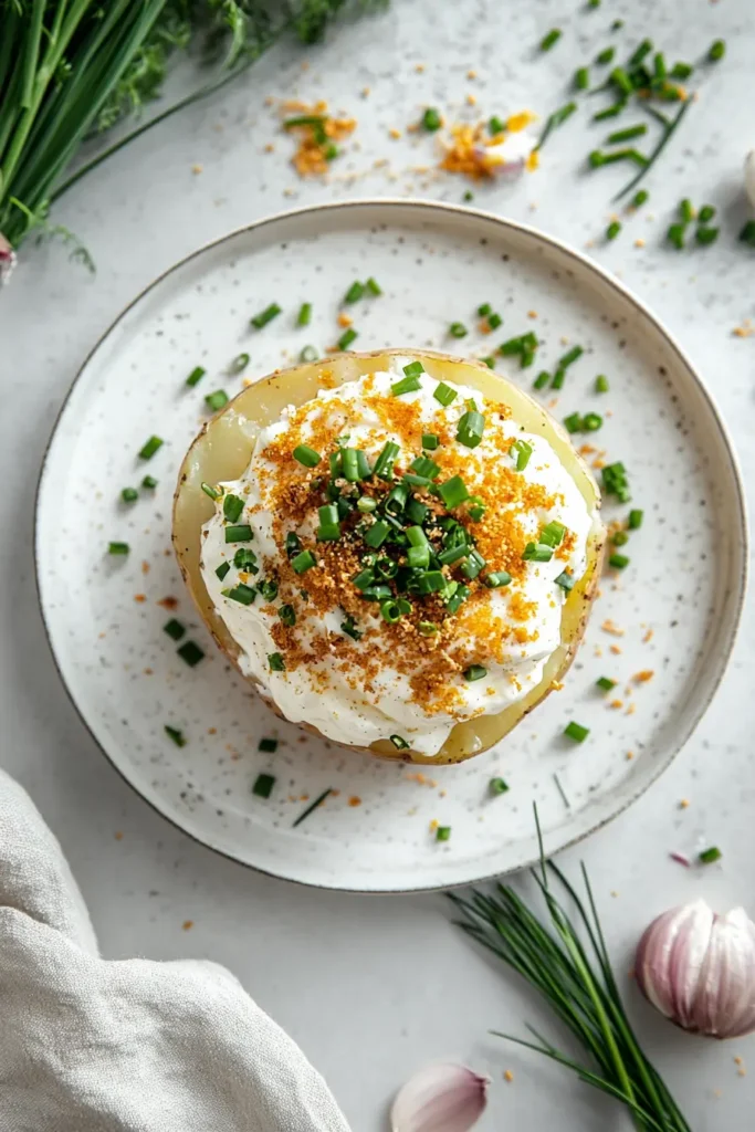 Dairy-free baked potato chives