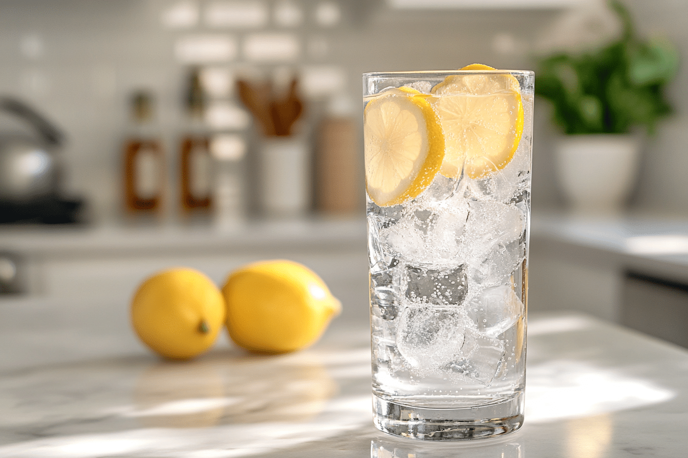 7 second ice water hack recipe with lemon and pink salt