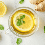 Lemon balm recipe tea with ginger and lemon for weight loss