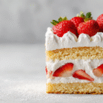 Rosemary’s Bakery Whipped Cream Cake with strawberries