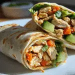 15-Minute Thai Peanut Chicken Wraps