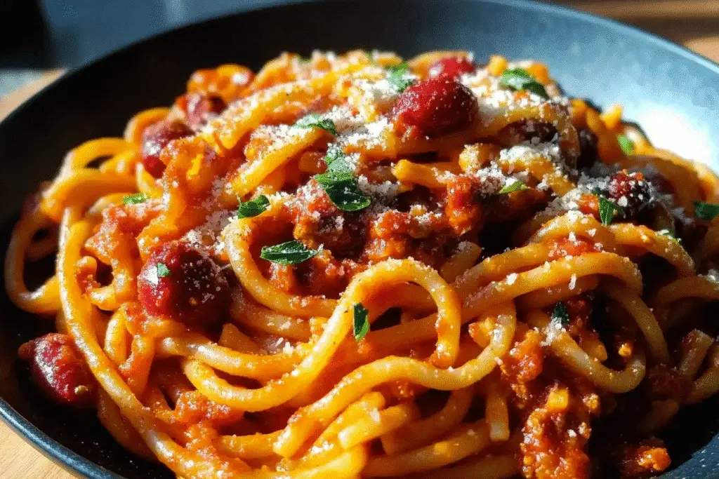 20-Minute One Pan Spicy Pasta