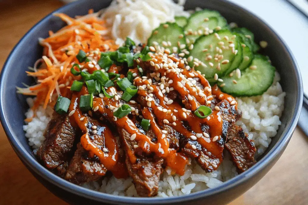 25-Minute Korean BBQ Steak Rice Bowl