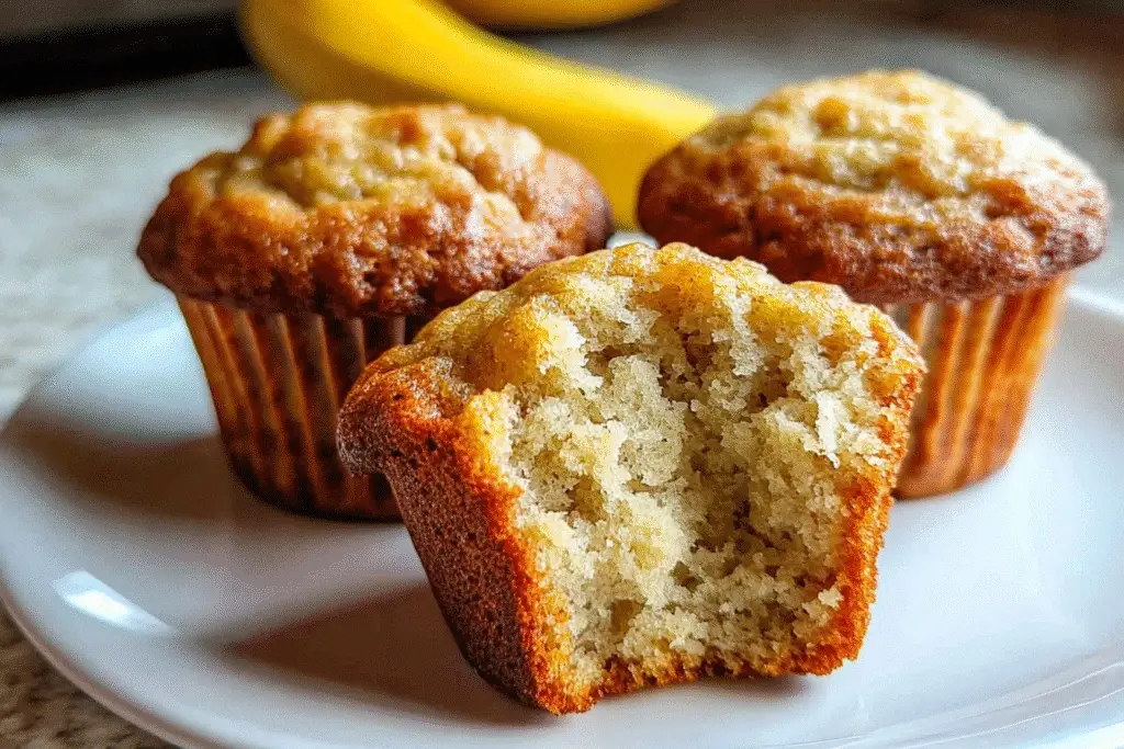 3-Ingredient Banana Muffins