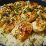30-Minute Chicken Scampi with Garlic Parmesan Rice