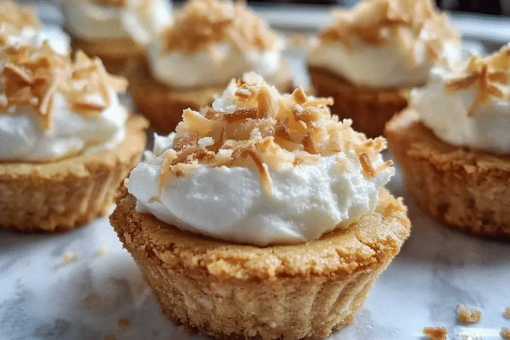 30 Minutes Coconut Cream Pie Cookie Cups