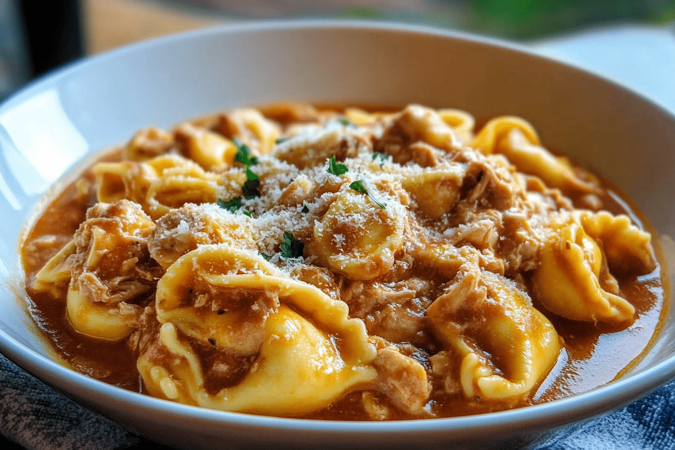35-Minute Crockpot Chicken Tortellini