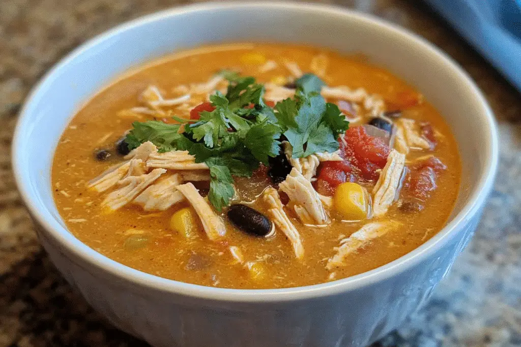 35 Minutes Creamy Chilis Chicken Enchilada Soup Recipe