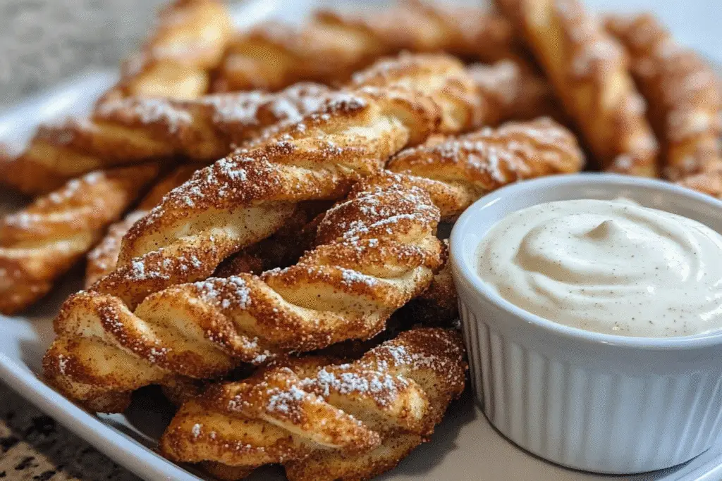 5-Minute Air Fryer Cinnamon Twists with Dreamy Dip