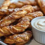 5-Minute Air Fryer Cinnamon Twists with Dreamy Dip