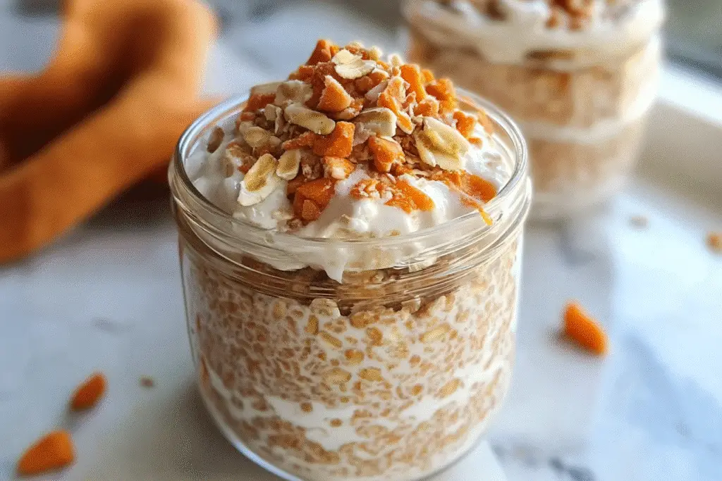 5-Minute Carrot Cake Overnight Oats