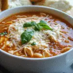 6-Hour Crockpot Chicken Parmesan Soup