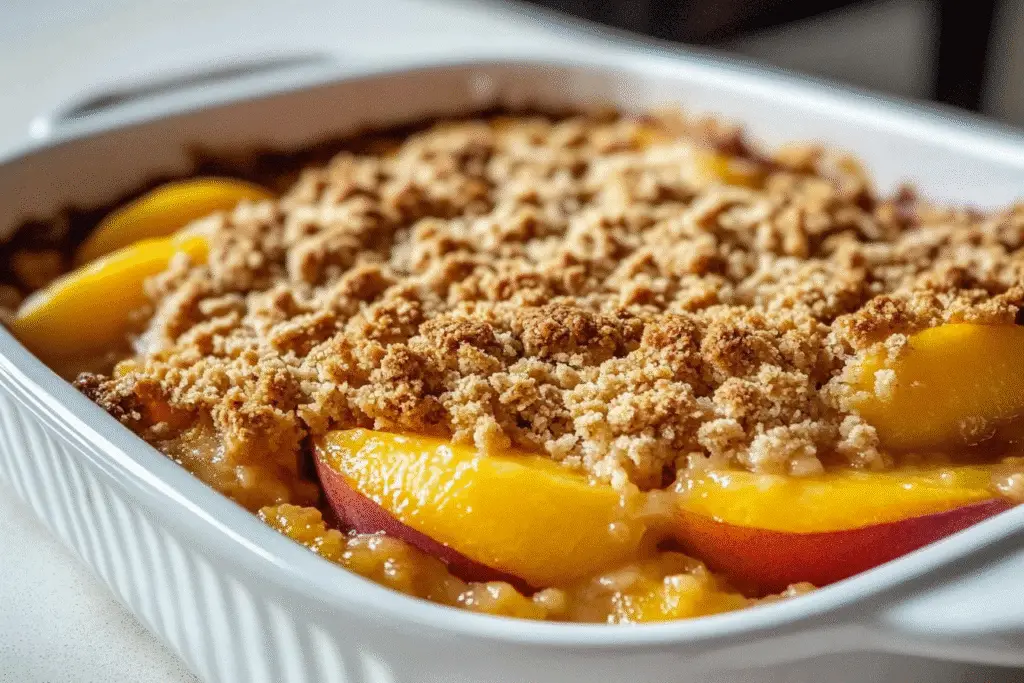 6-Ingredient Peach Crumble