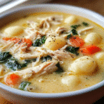 Creamy Crockpot Chicken Gnocchi Soup