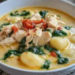 Creamy Marry Me Tuscan Chicken Gnocchi Soup