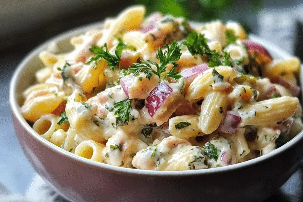 Creamy Vegan Tuna Pasta Salad