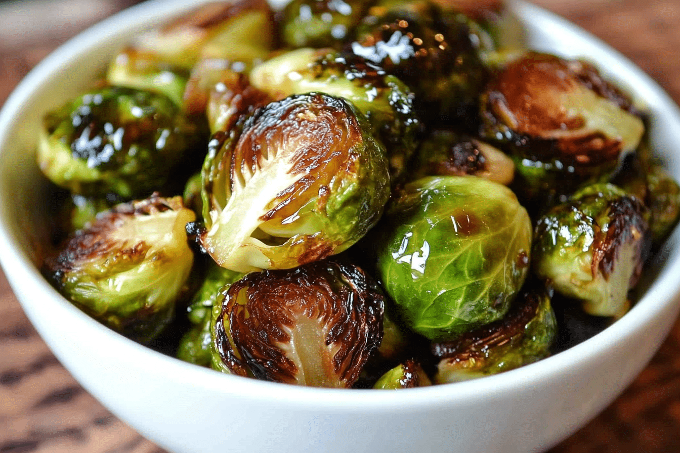 Crispy Honey Balsamic Brussels Sprouts