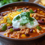 Crockpot Chicken Enchilada Soup