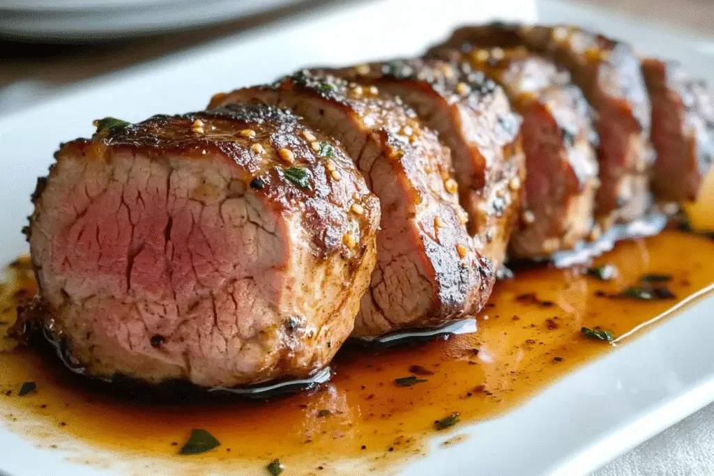 Juicy Maple Mustard beef Tenderloin