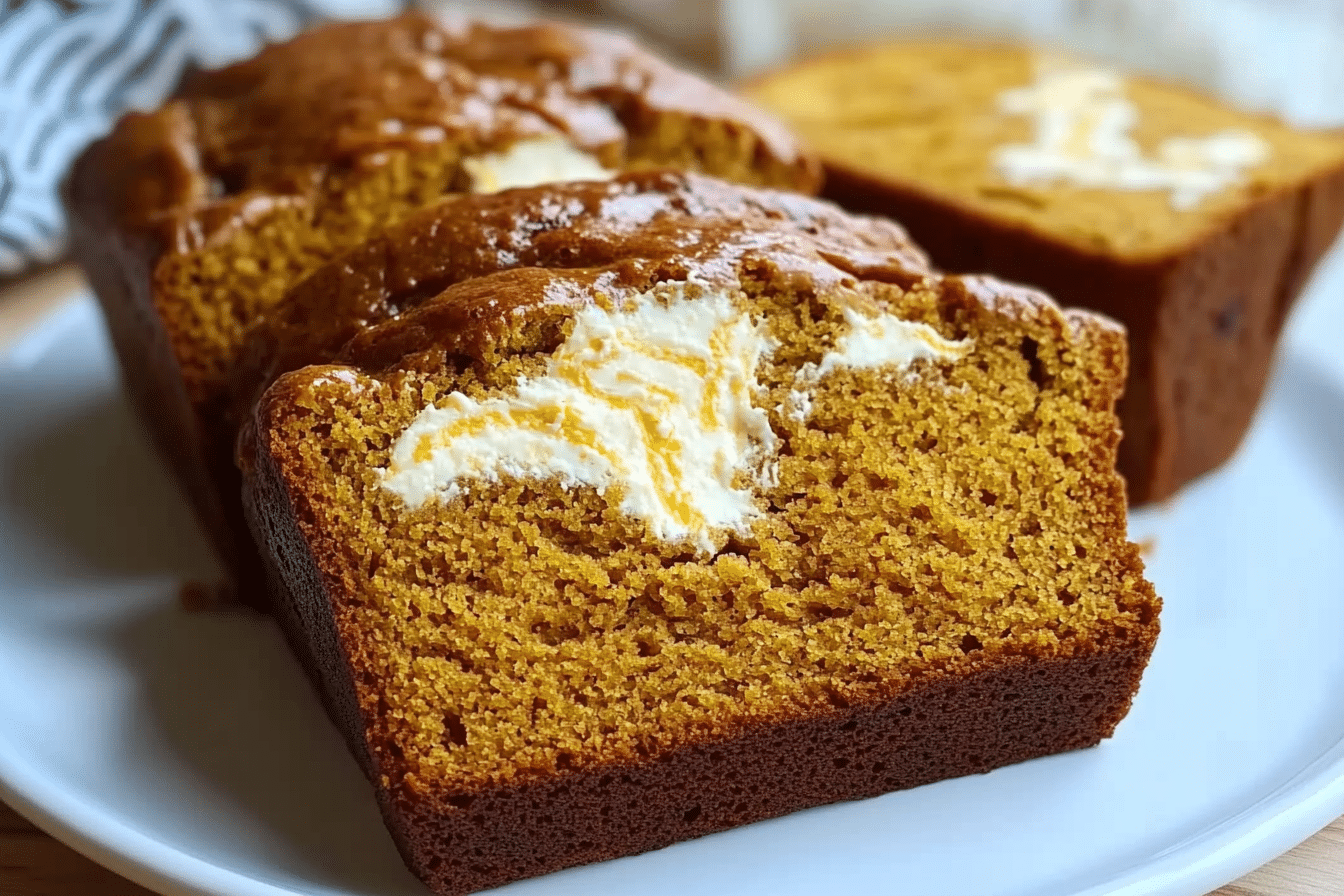 Moist Pumpkin Cream Cheese Bread