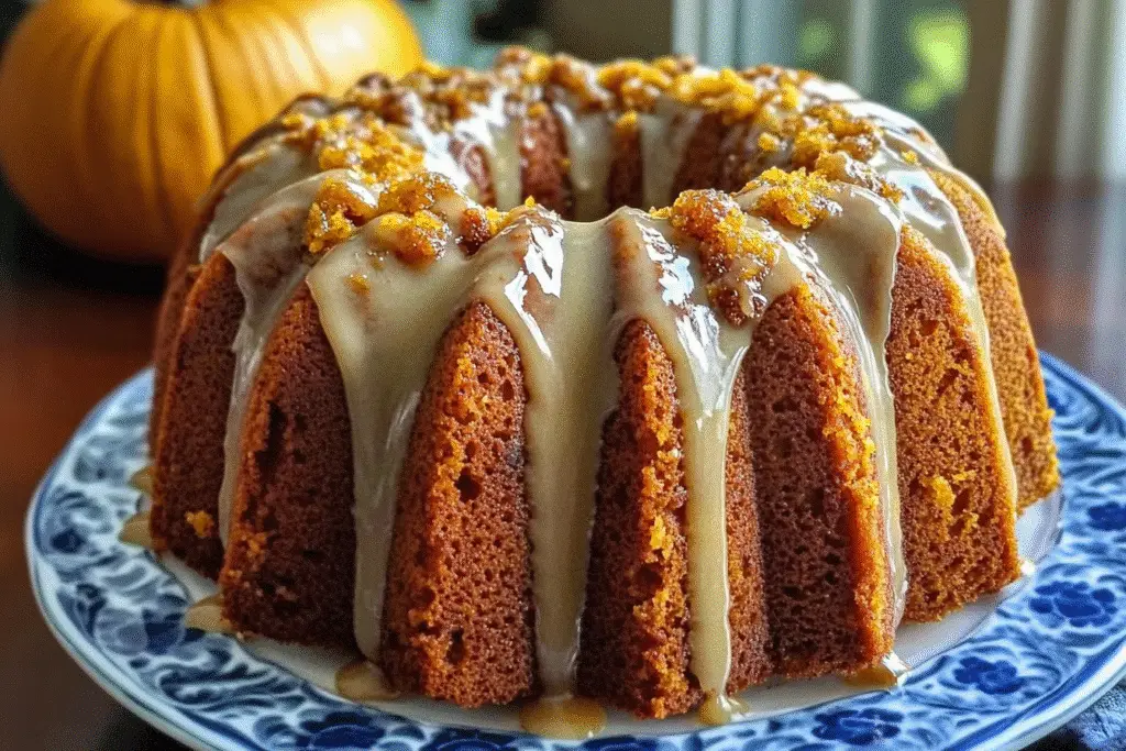 Moist Pumpkin Rum Bundt Cake with Irresistible Glaze