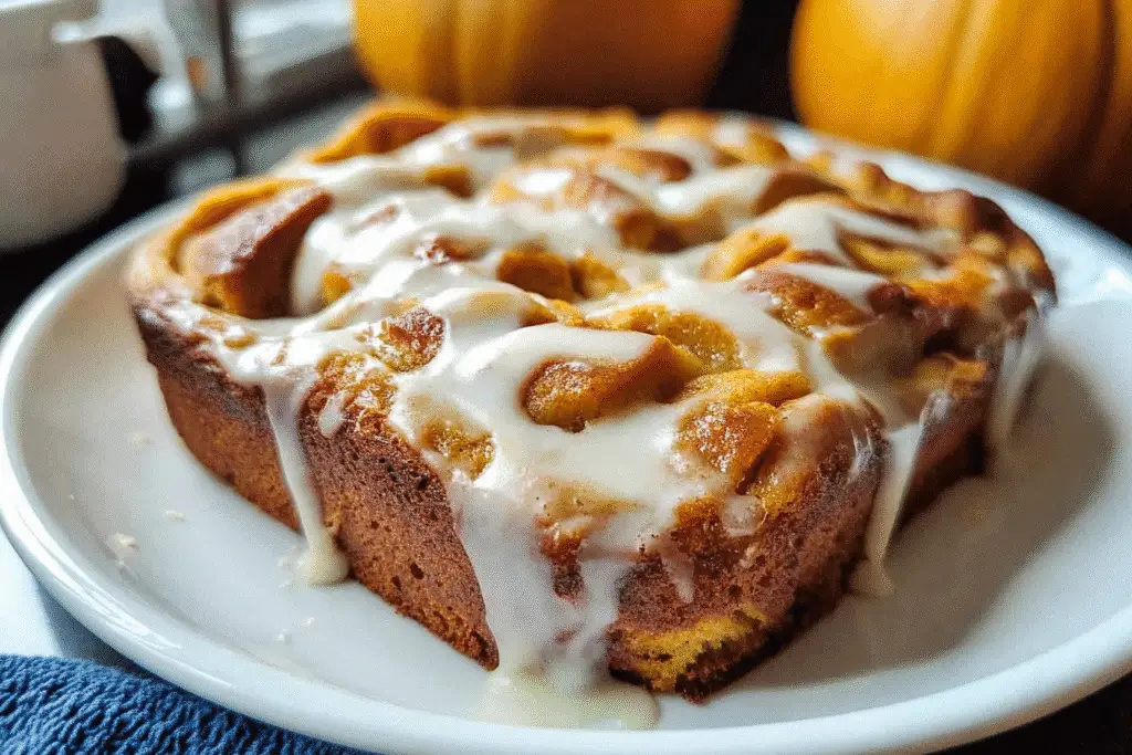Pumpkin Cinnamon Roll Bake