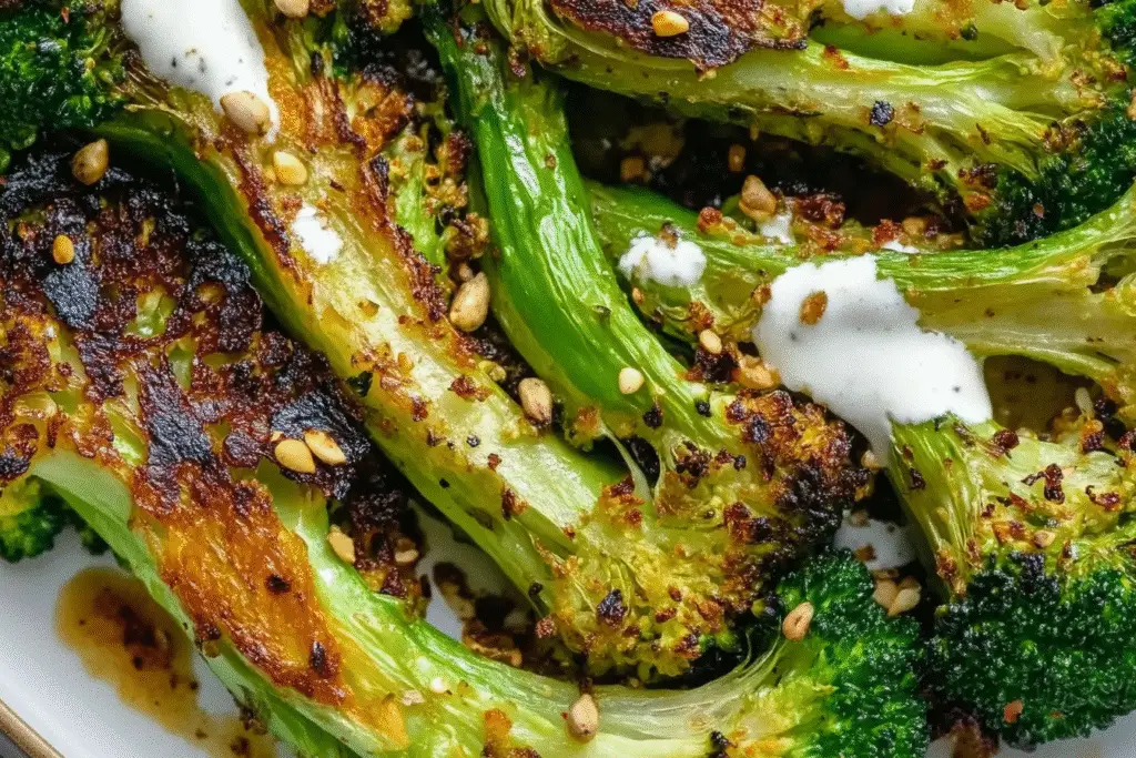 Roasted and Charred Broccoli Steaks Recipe