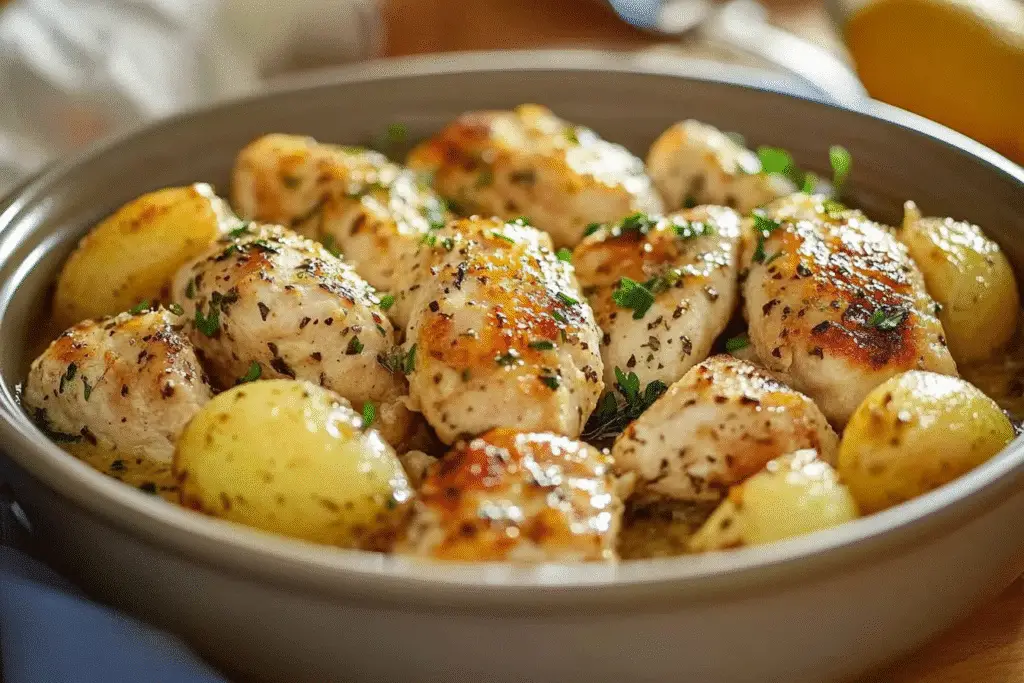 10-Minute Crockpot Garlic Parmesan Chicken