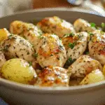 10-Minute Crockpot Garlic Parmesan Chicken