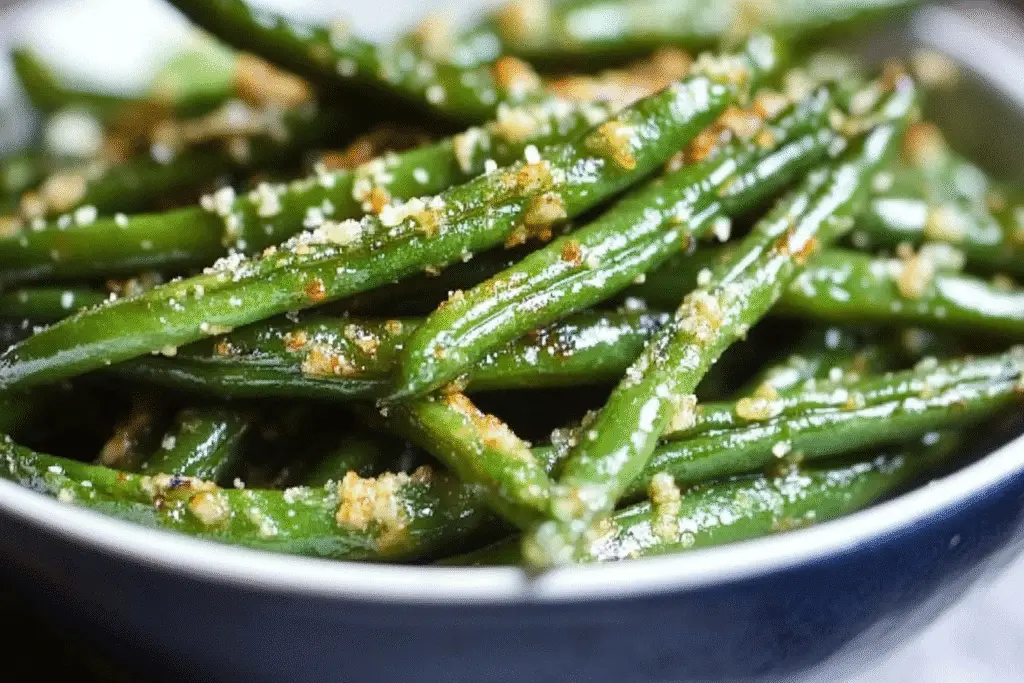 25 Minutes Crispy Roasted Parmesan Green Beans