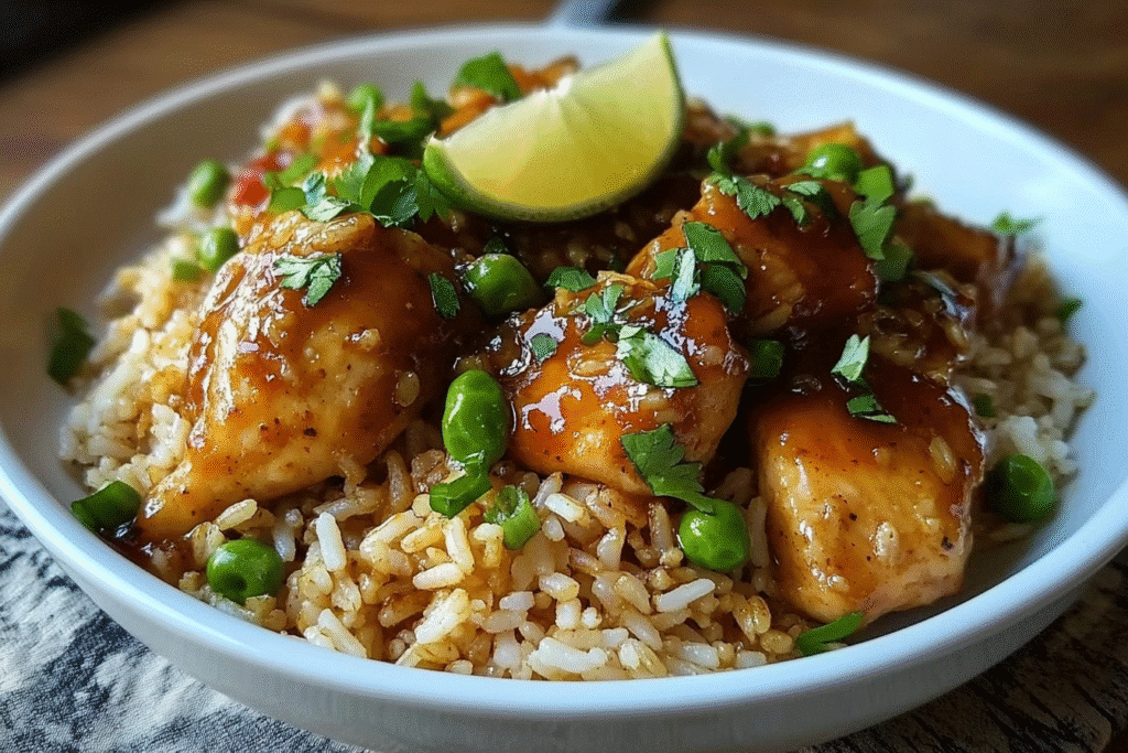 35-Minute Spicy Maple Chicken Coconut Rice
