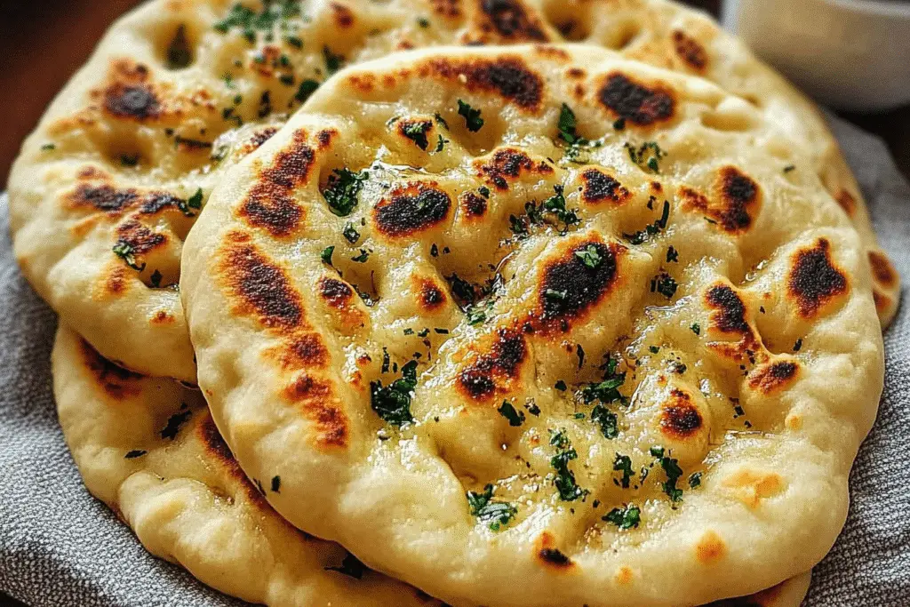 Air Fryer Garlic Naan Bread