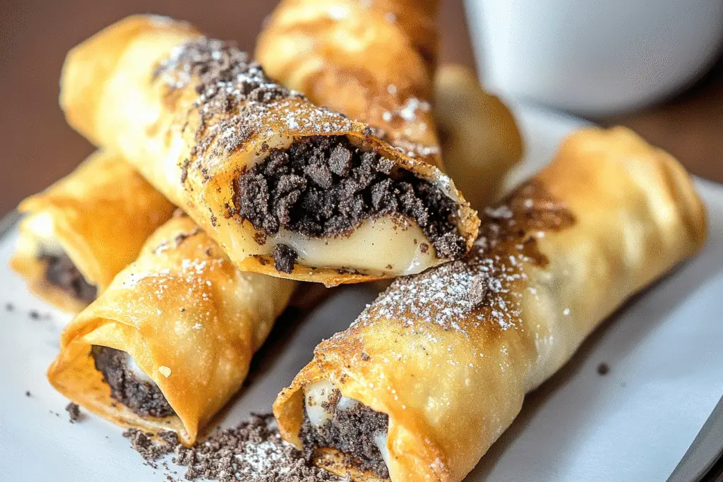 Air Fryer Oreo Egg Rolls