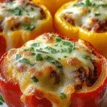 Alfredo Sausage Stuffed Peppers