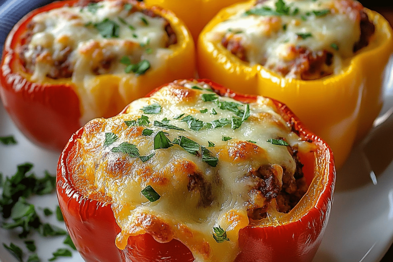 Alfredo Sausage Stuffed Peppers