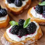 Balsamic Blackberry Bruschetta with Whipped Ricotta