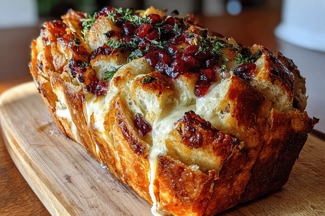 Brie and Cranberry Sourdough Pull-Apart Bread