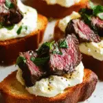 Burrata and Steak Crostini