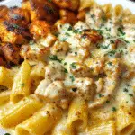 Cajun Garlic Butter Chicken Rigatoni in Cheesy Alfredo Sauce