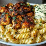 Cajun Garlic Butter Chicken with Parmesan Twisted Pasta