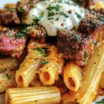 Cajun Garlic Butter Steak with Rigatoni