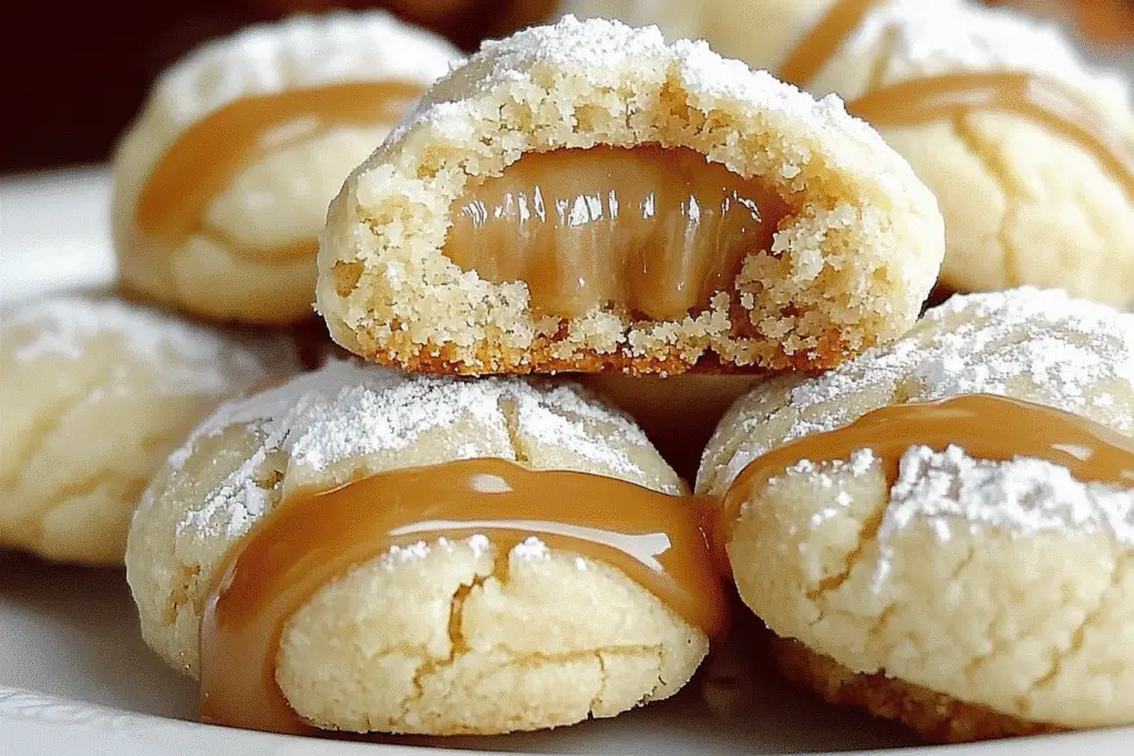 Caramel filled sugar cookies