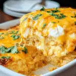 Cheesy Chicken Enchilada Casserole