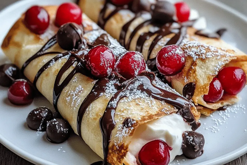 Cherry Chocolate Drizzle Wraps