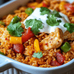 Chicken Fajita Rice Casserole