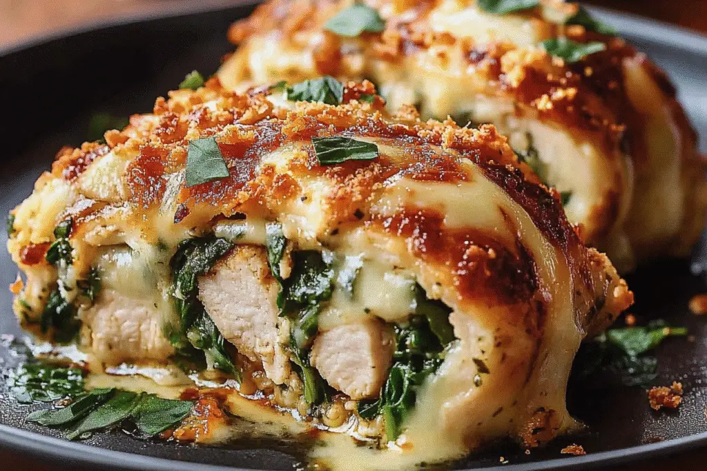 Chicken Spinach Cheese Rollatini