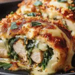Chicken Spinach Cheese Rollatini