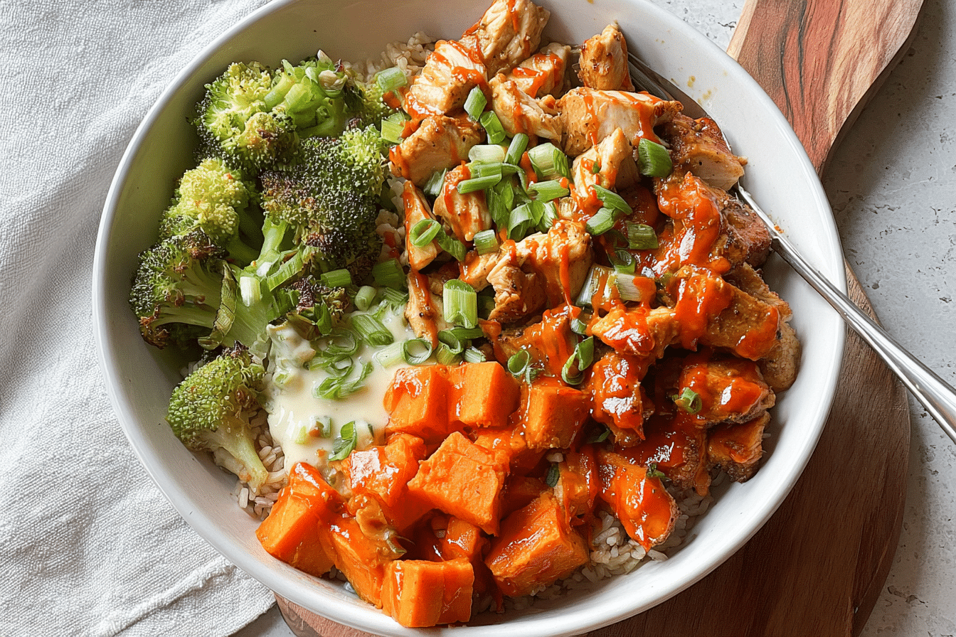 Chicken and Sweet Potato Rice Bowl